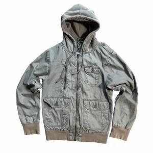 Empyre Clothing Parka Jacket Men’s Size Medium Olive Green Hooded GUC